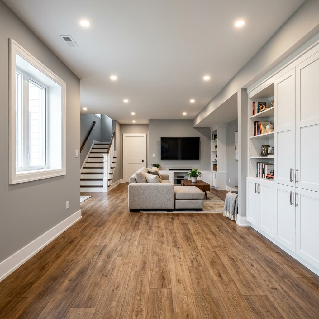 Modern Basement Transformation — Residential project by FM Constructions